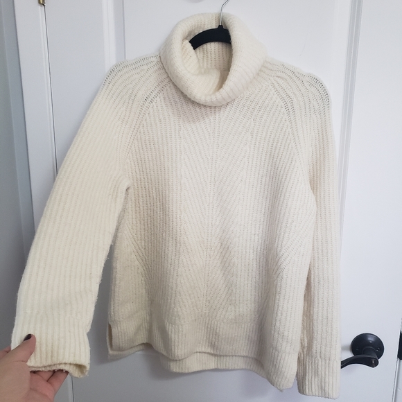 MADEWELL Mercer Cream Turtleneck Sweater - Picture 6 of 9